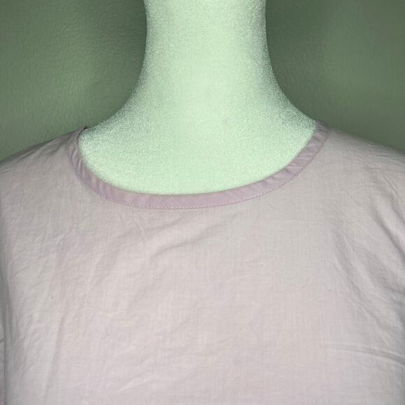 J. Crew Bell Sleeve Button Back Top Sz 8 Purple Lilac Blouse Cotton Casual - Picture 2 of 9